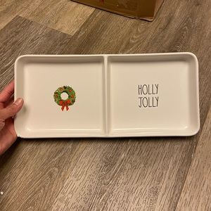 🎄Rae Dunn Holly Jolly Christmas vanity tray🎄